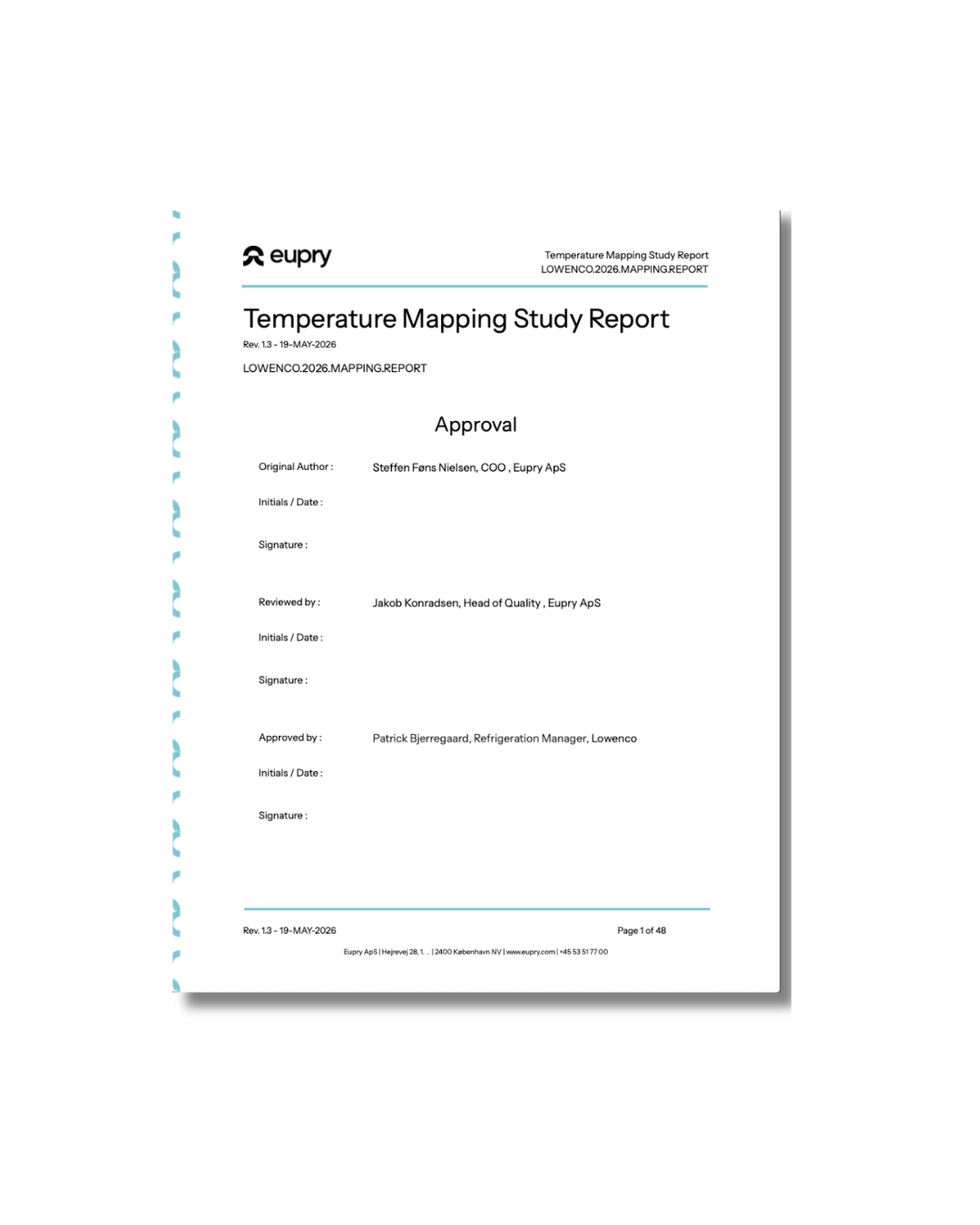 Mockup -  TEMPERATURE MAPPING STUDY LARGE-SCALE SOLUTION
